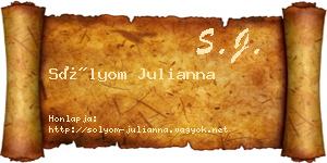 Sólyom Julianna névjegykártya