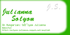 julianna solyom business card